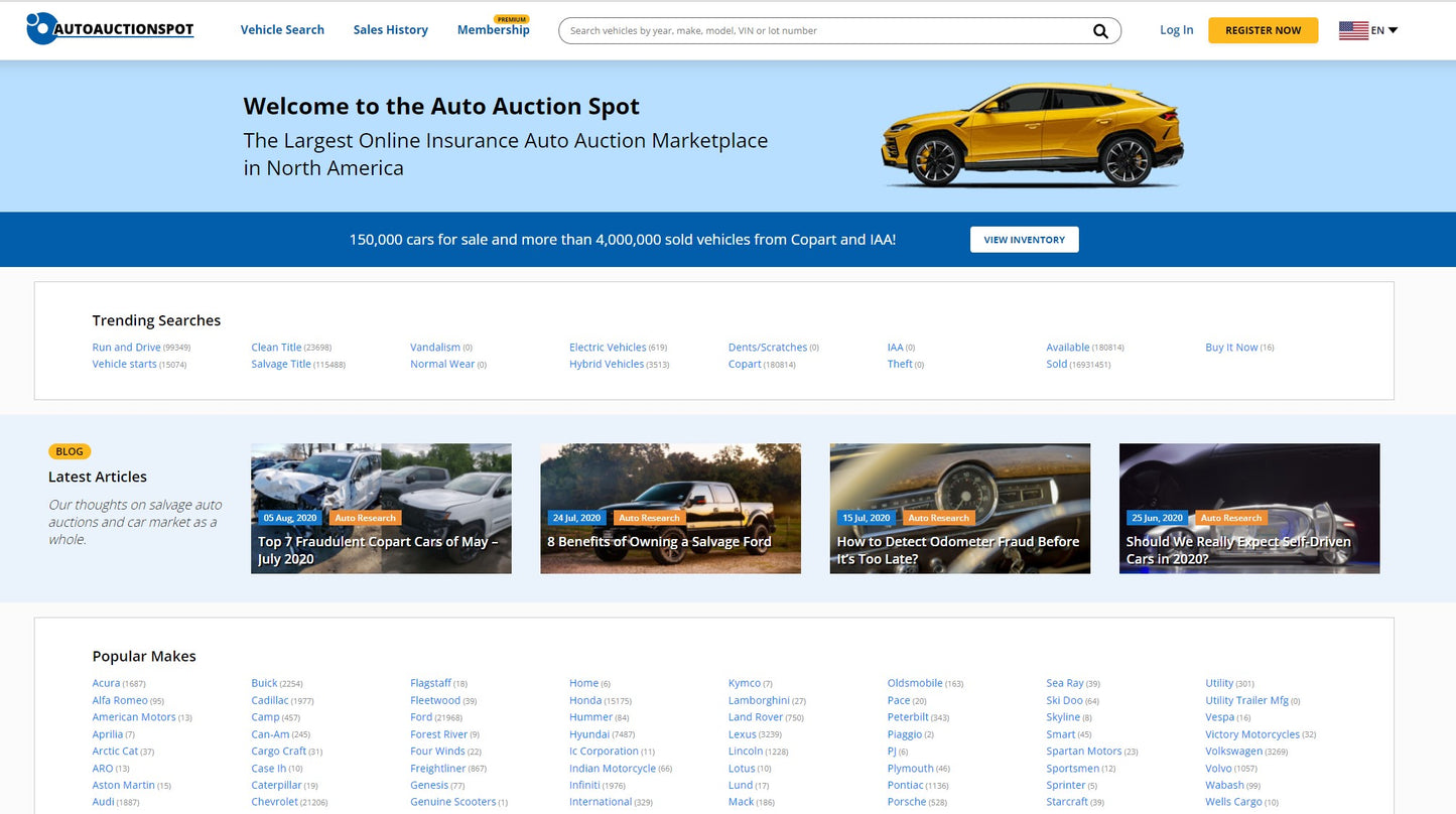 AutoAuctionSpot record listing VIN Photos Mileage Delete 24h/7 72h Permament